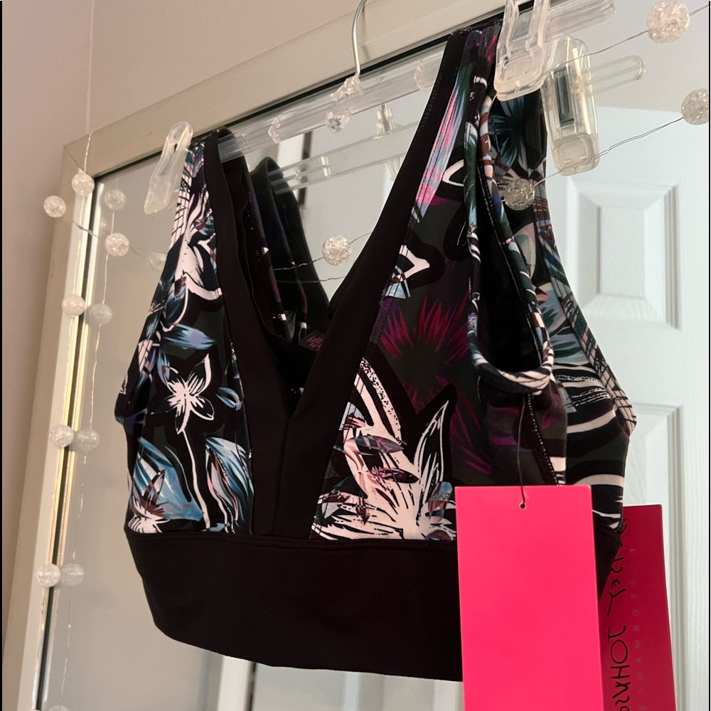 Betsy Johnson Floral Sports Bra